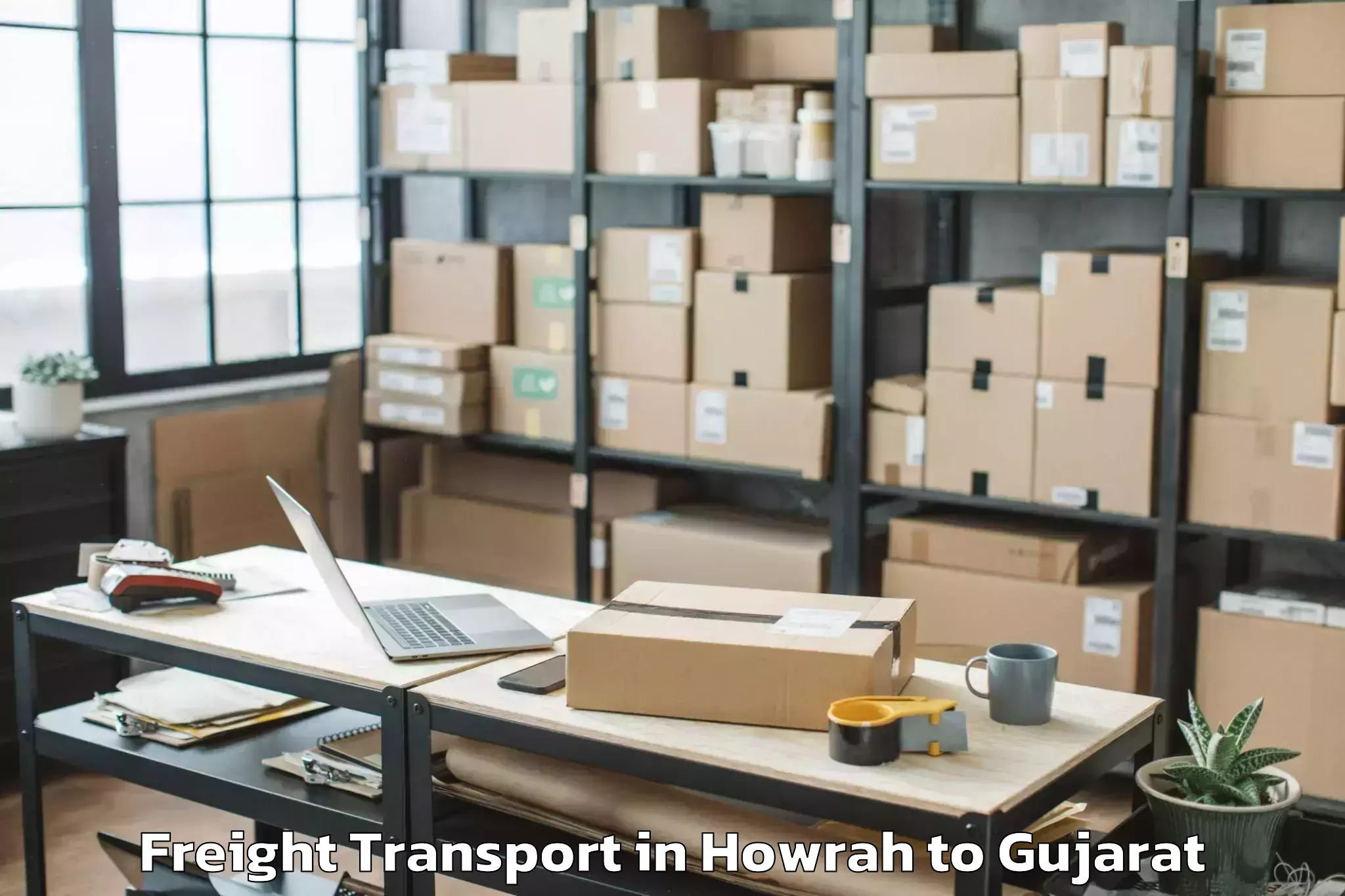 Top Howrah to Bhiloda Freight Transport Available